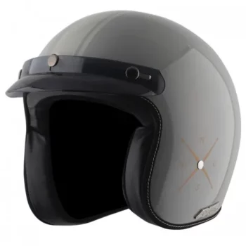 AXOR Retro Jet Euro Globe Cool Grey Open Face Helmet