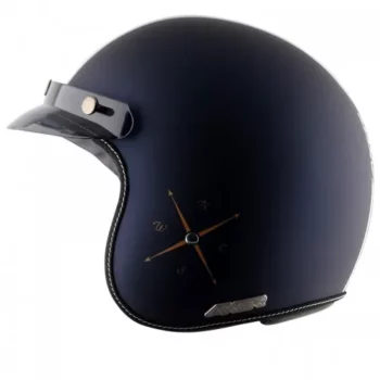 AXOR Retro Jet Euro Globe Dull Royal Blule Open Face Helmet 2