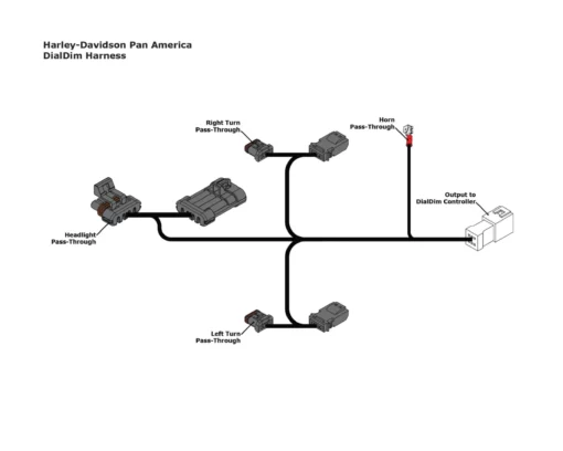 DENALI DialDim Wiring Adapter for Harley Davidson Pan America2