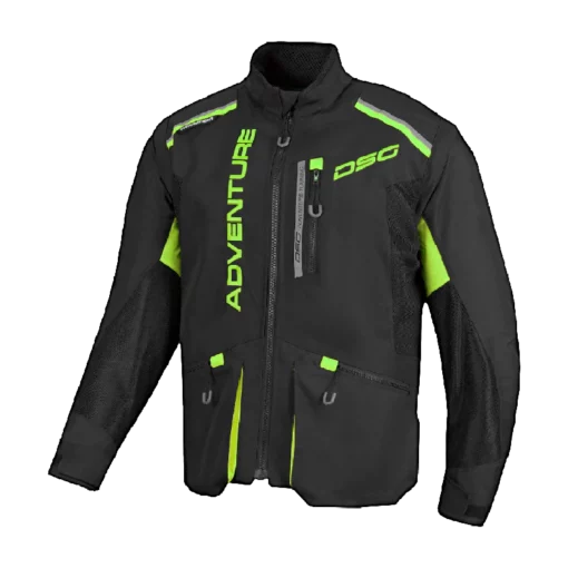 DSG Adv Black Yellow Fluo Riding Jacket