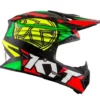 KYT Jumpshot #1 Black Green Fluorescent Helmet 4