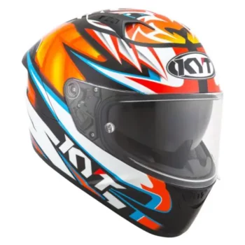 KYT NF R Charger Black Orange Helmet 2