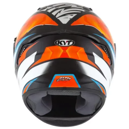 KYT NF R Charger Black Orange Helmet 3