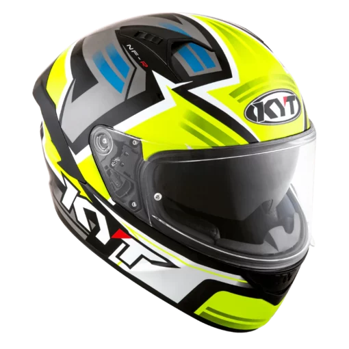 KYT NFR Artwork Yellow Grey Gloss Helmet 4