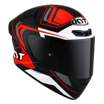 KYT TT Course Overtech Gloss Black Orange Helmet 2