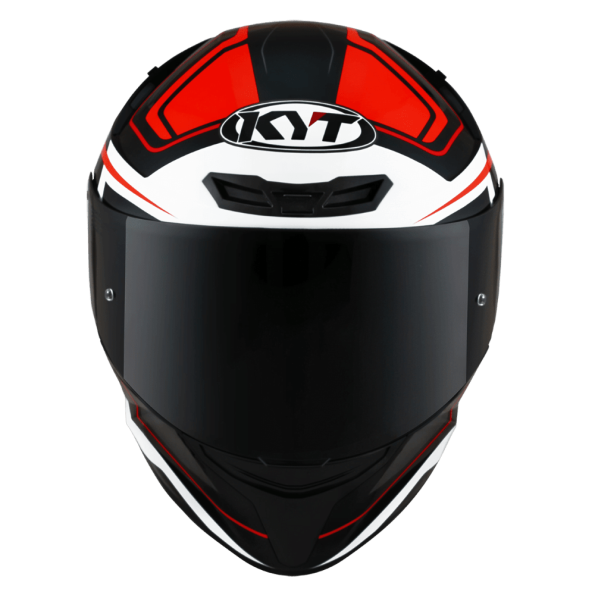 KYT TT Course Overtech Gloss Black Orange Helmet 3