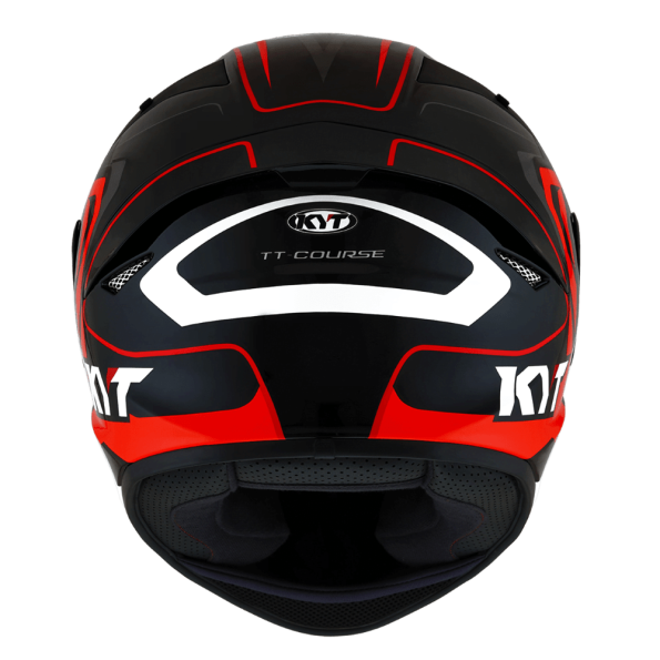 KYT TT Course Overtech Gloss Black Orange Helmet 5