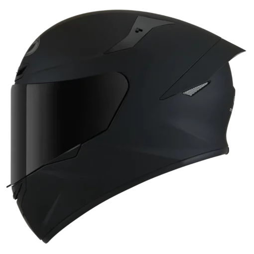 KYT TT Course Plain Matt Black Helmet 2
