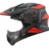 Kyt Jumpshot #3 Black Fluorescent Red Matt Helmet
