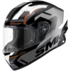 SMK Stellar Sports K Power Gloss Black Grey Orange Helmet (GL267)