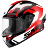 SMK Stellar Sports K Power Gloss Black Red White Helmet (GL231)