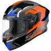 SMK Stellar Sports K Power Gloss Grey Red Blue Helmet (GL635)