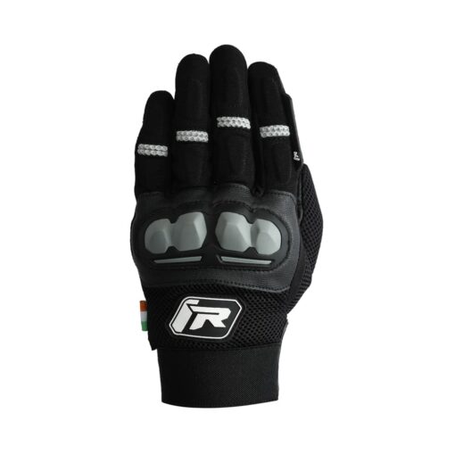 TVS Ronin Black Grey Pro Riding Gloves 3