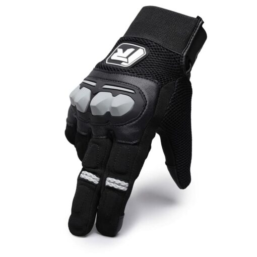 TVS Ronin Black Grey Pro Riding Gloves