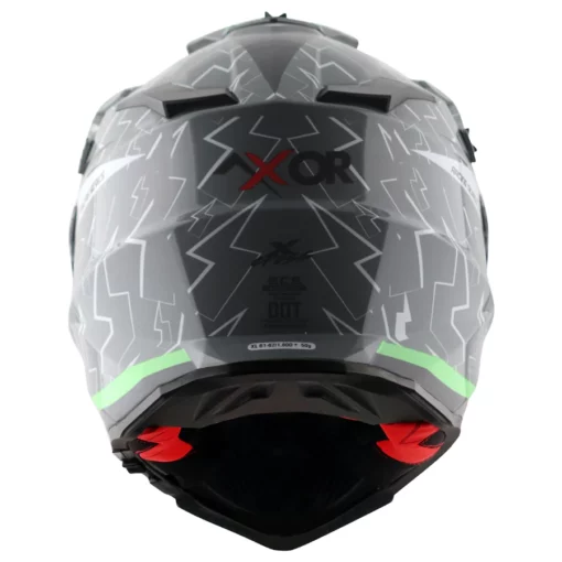 Axor X CROSS Flash Dual Visor Cool Grey Green Helmet 4