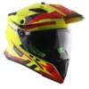Axor X Cross Flash Dual Visor Neon Yellow Red Helmet 8
