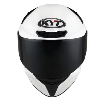 KYT TT Course Plain White Helmet 3