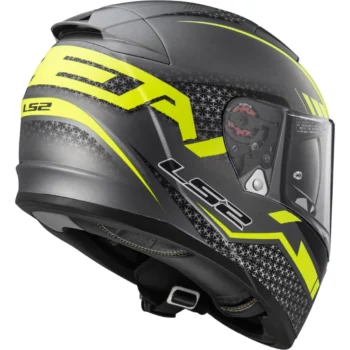 LS2 FF390 Breaker Feline Gloss Black Fluorescent Yellow Full Face Helmet 2