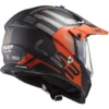 LS2 MX436 Pioneer Evo Adventurer Matt Black Orange Helmet 2