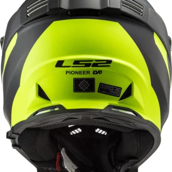 LS2 MX436 Pioneer Evo Router Gloss Black Fluorescent Yellow Dual Sport Helmet 2