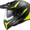 LS2 MX436 Pioneer Evo Router Gloss Black Fluorescent Yellow Dual Sport Helmet 3