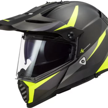 LS2 MX436 Pioneer Evo Router Gloss Black Fluorescent Yellow Dual Sport Helmet