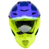 LS2 MX437 FAST EVO Launch Gloss Blue HI Viz Helmet 4