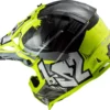 LS2 MX437 Fast Evo Crusher Matt Black Hi Viz Yellow Helmet 5