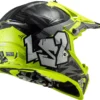 LS2 MX437 Fast Evo Crusher Matt Black Hi Viz Yellow Helmet 7