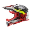 LS2 MX437 Fast Evo Crusher Matt Black Red Helmet 2