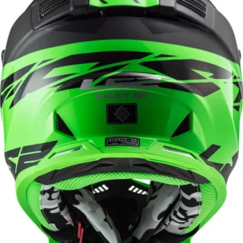 LS2 MX437 Fast Evo Roar Matt Gloss Black Green Helmet 2
