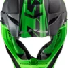 LS2 MX437 Fast Evo Roar Matt Gloss Black Green Helmet 3