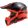 LS2 MX437 Fast Evo Roar Matt Gloss Black Red Helmet