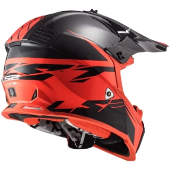 LS2 MX437 Fast Evo Roar Matt Gloss Black Red Helmet 2