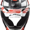 LS2 MX437 Fast Evo Strike Gloss Black White Red Helmet 4