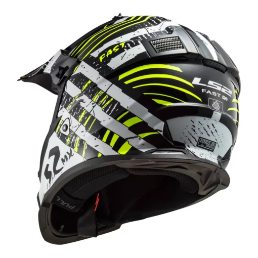 LS2 MX437 Fast Evo Verve Matt Black White Helmet 2