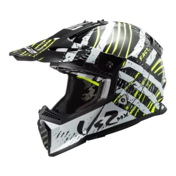LS2 MX437 Fast Evo Verve Matt Black White Helmet