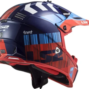 LS2 MX437 Fast Evo Xcode Matt Red Blue Helmet 2