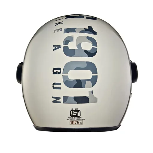 Royal Enfield Exclusive Coopter Gloss White Camo Printed Mlg Helmet 5