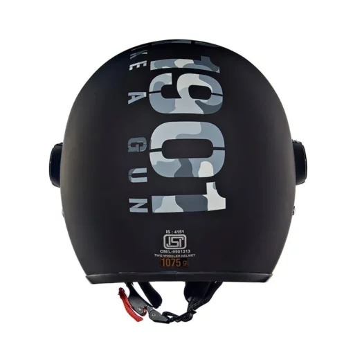 Royal Enfield Exclusive Coopter Matt Black Camo Printed Mlg Helmet 5
