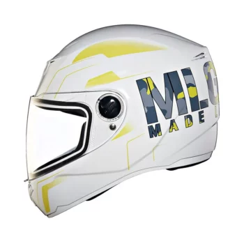 Royal Enfield Exclusive Gloss White Printed Mlg Helmet