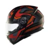 Royal Enfield Lightwing Gloss Black Red Modular Multi Rays Helmet
