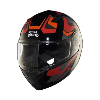 Royal Enfield Lightwing Gloss Black Red Modular Multi Rays Helmet 2