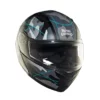 Royal Enfield Lightwing Matt Black Teal Modular Multi Camo Helmet 4
