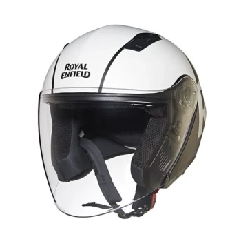 Royal Enfield Lightwing Matt Black White Helmet 2