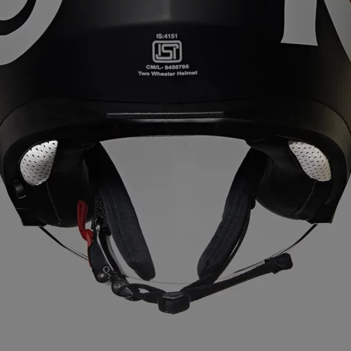 Royal Enfield Lightwing Matt Black White Helmet 4