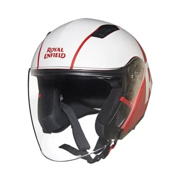 Royal Enfield Lightwing Matt Red White Helmet 2