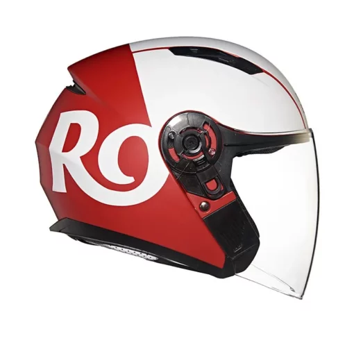 Royal Enfield Lightwing Matt Red White Helmet 3
