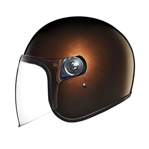 Royal Enfield Mlg Copter Face Long Visor Brown Helmet 2