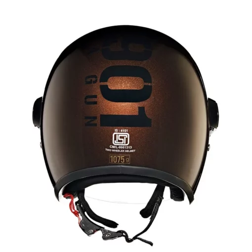 Royal Enfield Mlg Copter Face Long Visor Brown Helmet 5